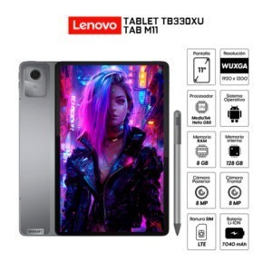 Tablet Lenovo Tab M11 TB330XU - 11” 4G LTE 8Gb-128Gb Lápiz y Funda