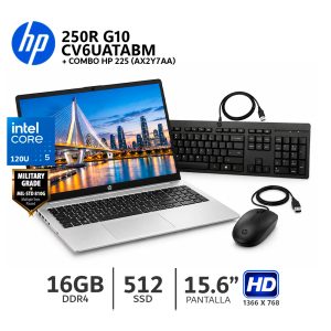 Laptop HP 250R G10 Core 5-120U  16Gb Ram  512Gb SSD  15.6” FHD  CV6U0ATABM