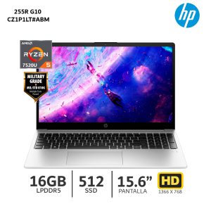 Laptop HP 255R G10 Ryzen 5 7520U / 16Gb Ram / 512Gb SSD / 15.6” HD–CZ1P1LT#ABM