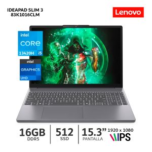 Laptop Lenovo Ideapad Slim 3  Core I5-13420H 15IRH10 / Ram 16Gb, Ssd 512Gb /15.3 WUXGA - 83K1016CLM.