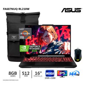 ASUS FA607NUQ-RL210W AMD RYZEN 7 170  8GB RAM 512GB SSD 16 RTX 4050 6GB - WIN 11